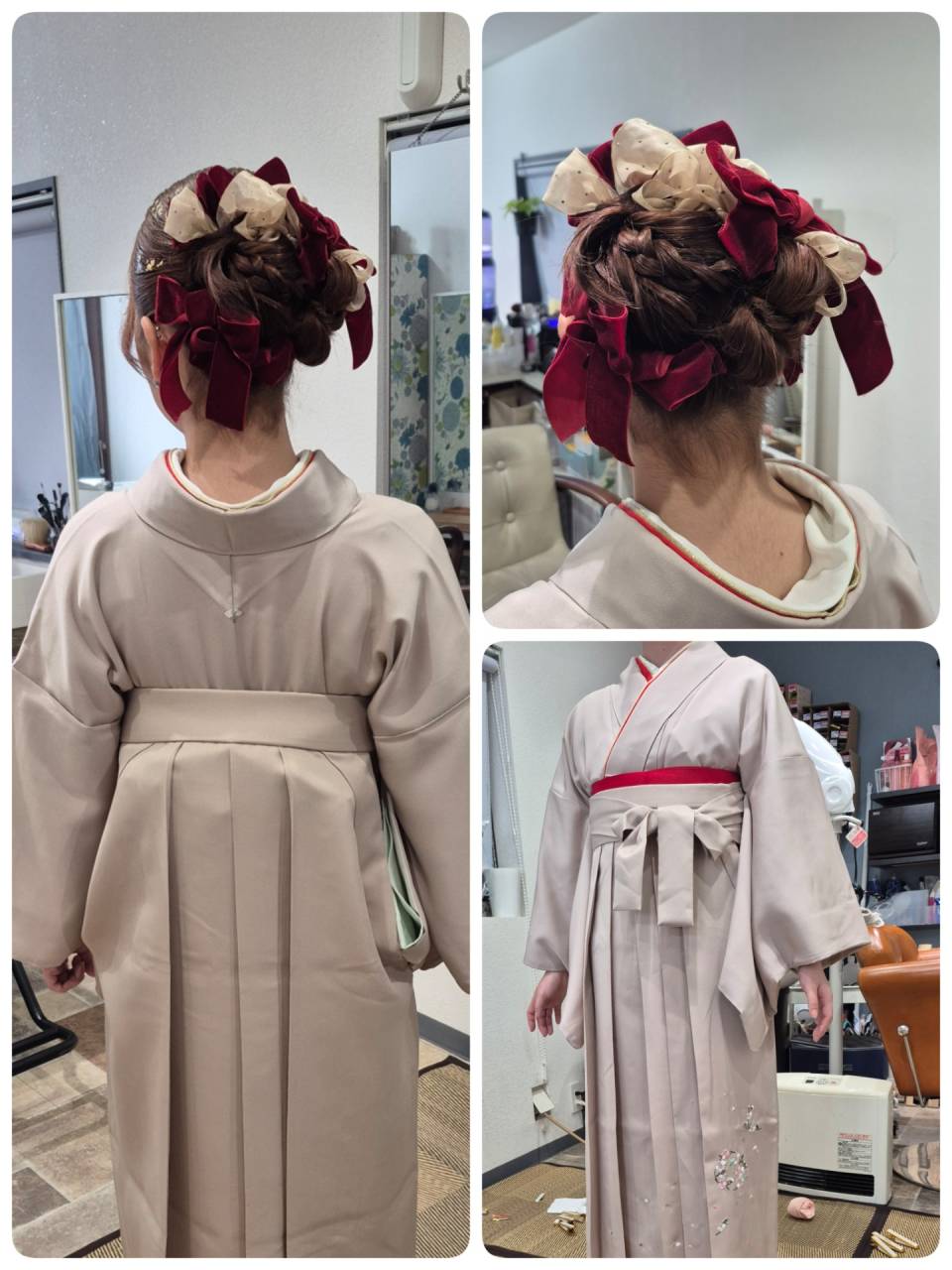 袴着付けヘアセット