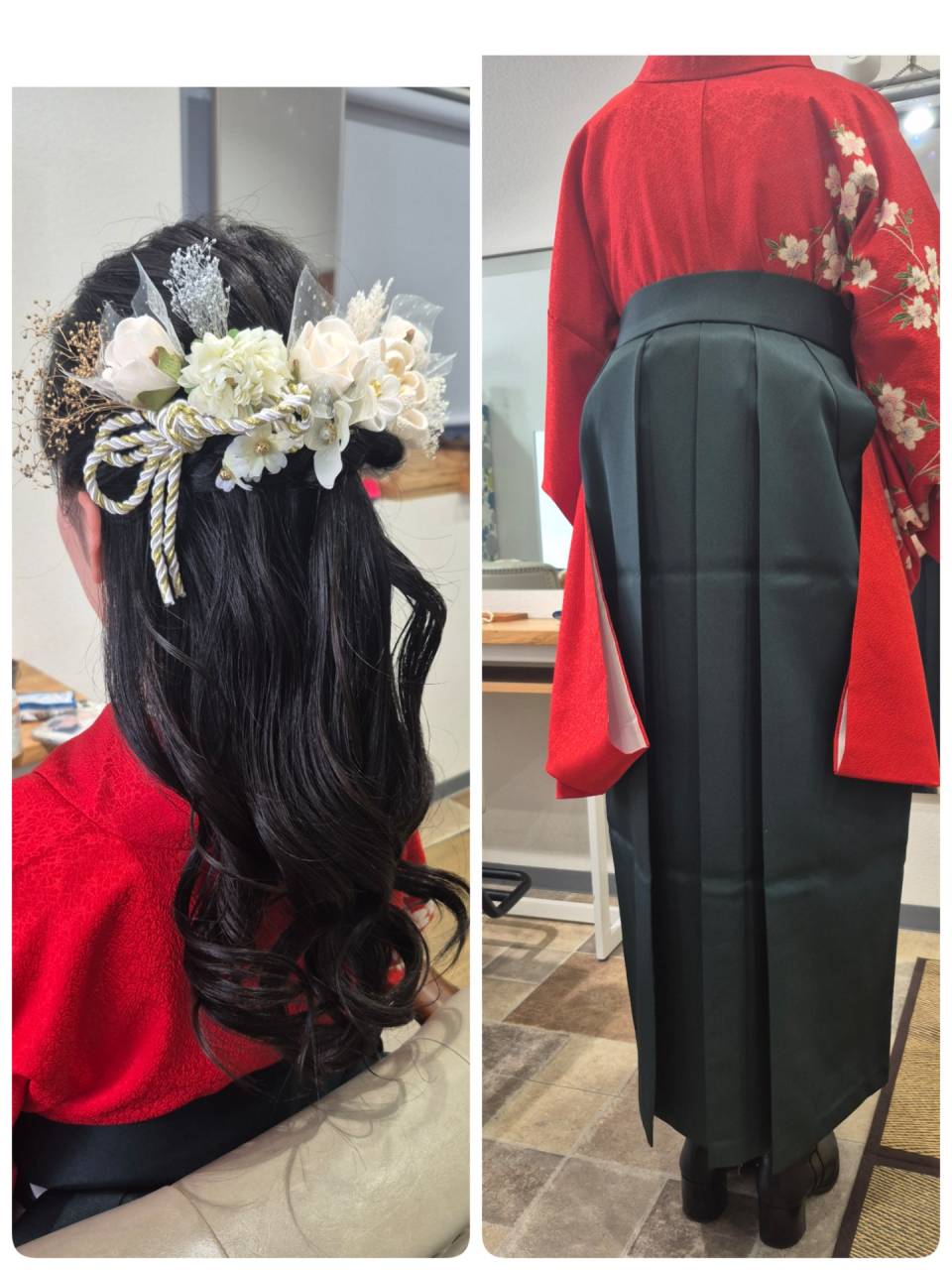 袴着付けヘアセット